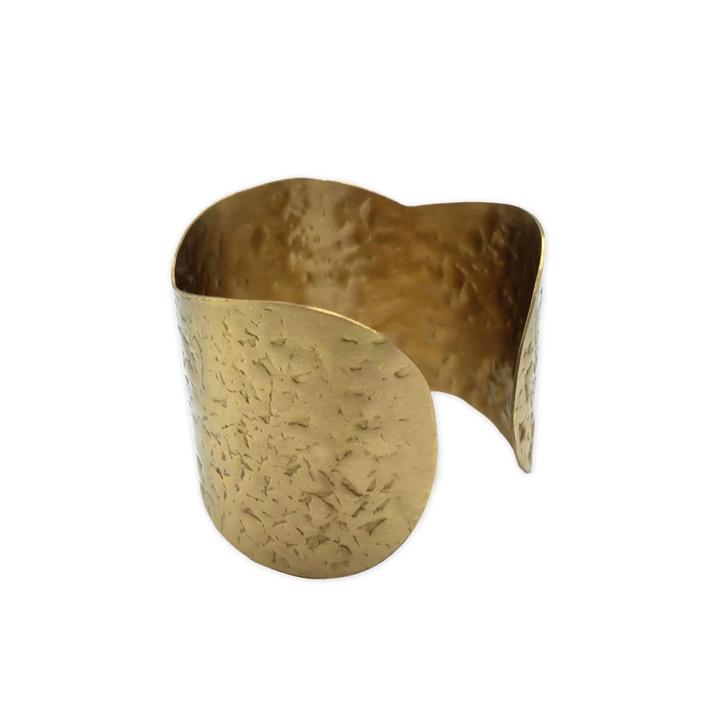 Golden Textured Brass Cuff – Bold & Timeless Handmade Bracelet with an Elegant Textured Finish for a Sophisticated Look