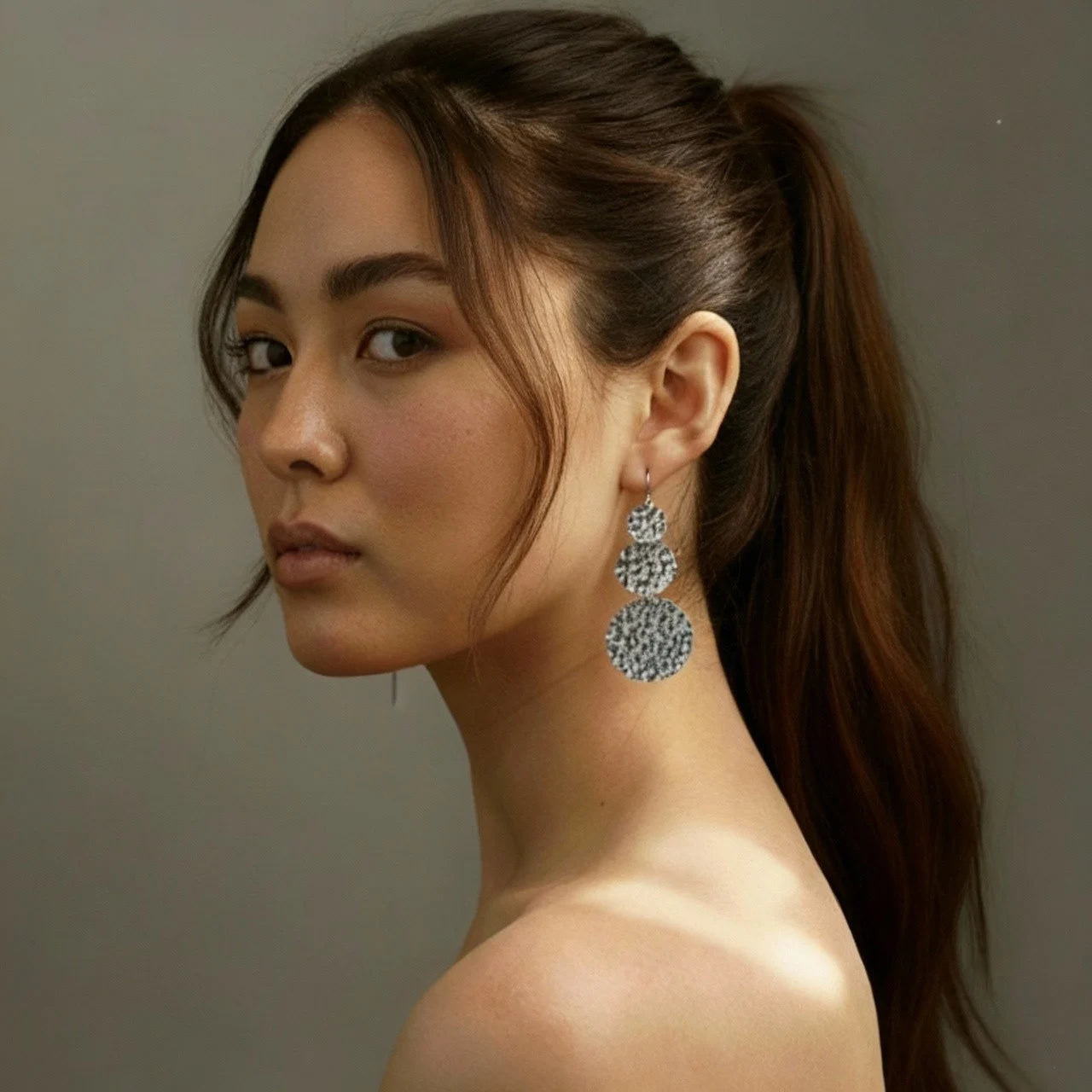 Radiant Silver Cascade Earrings – Sculptural Modern Elegance