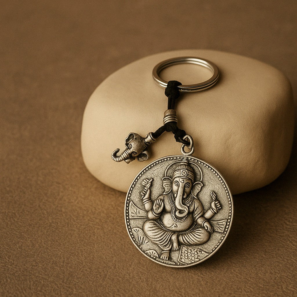 Divine Ganesha Keychain – Sacred Elephant Charm for Positivity & Protection