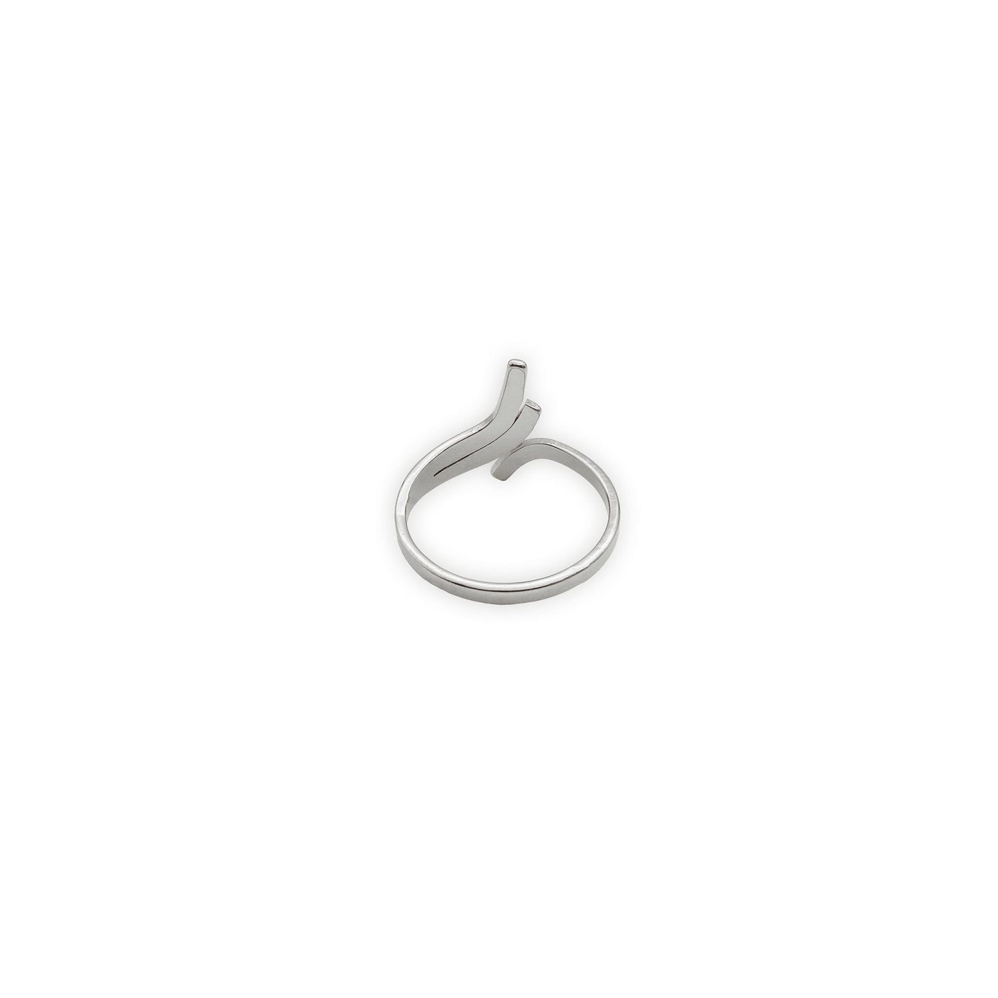 Twist Flow Ring – Adjustable Minimalist Curve in 18K Gold or Silver Plating