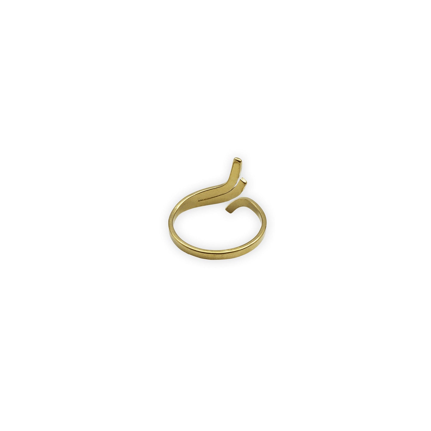 Twist Flow Ring – Adjustable Minimalist Curve in 18K Gold or Silver Plating