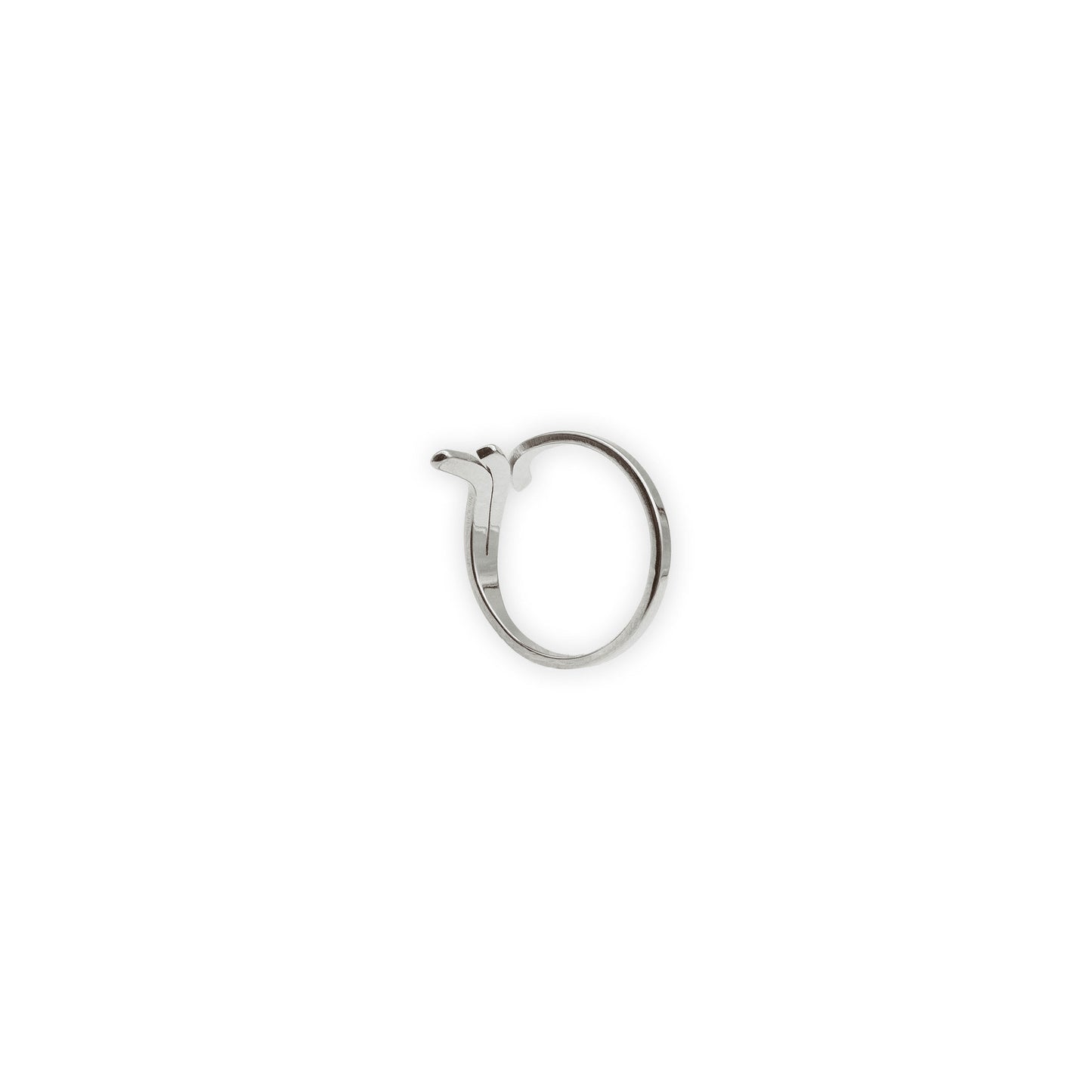 Twist Flow Ring – Adjustable Minimalist Curve in 18K Gold or Silver Plating