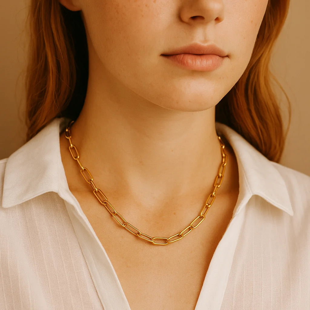 Golden Link Chain Necklace – Timeless Elegance & Modern Edge