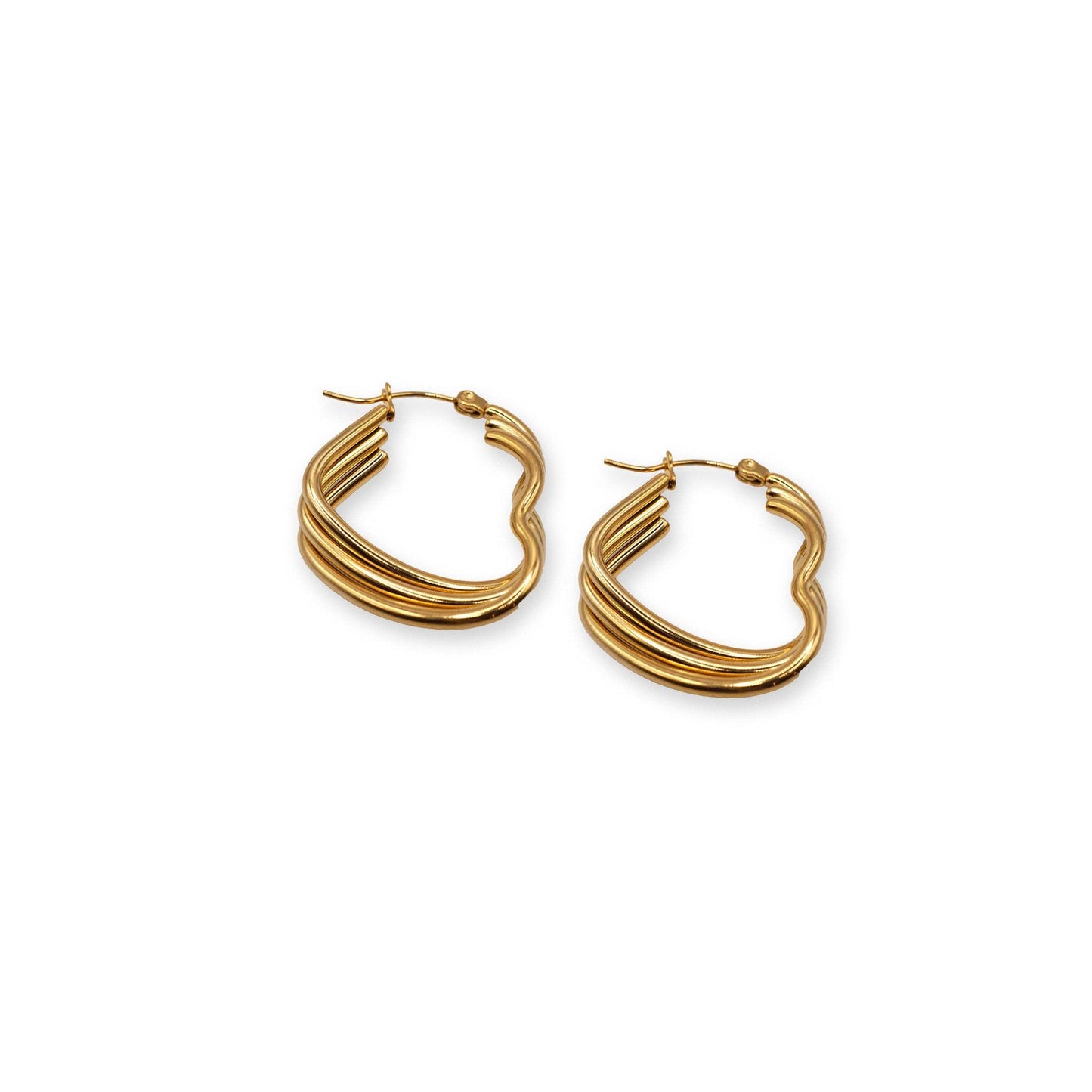 Rippled Hoop Earrings - Camins