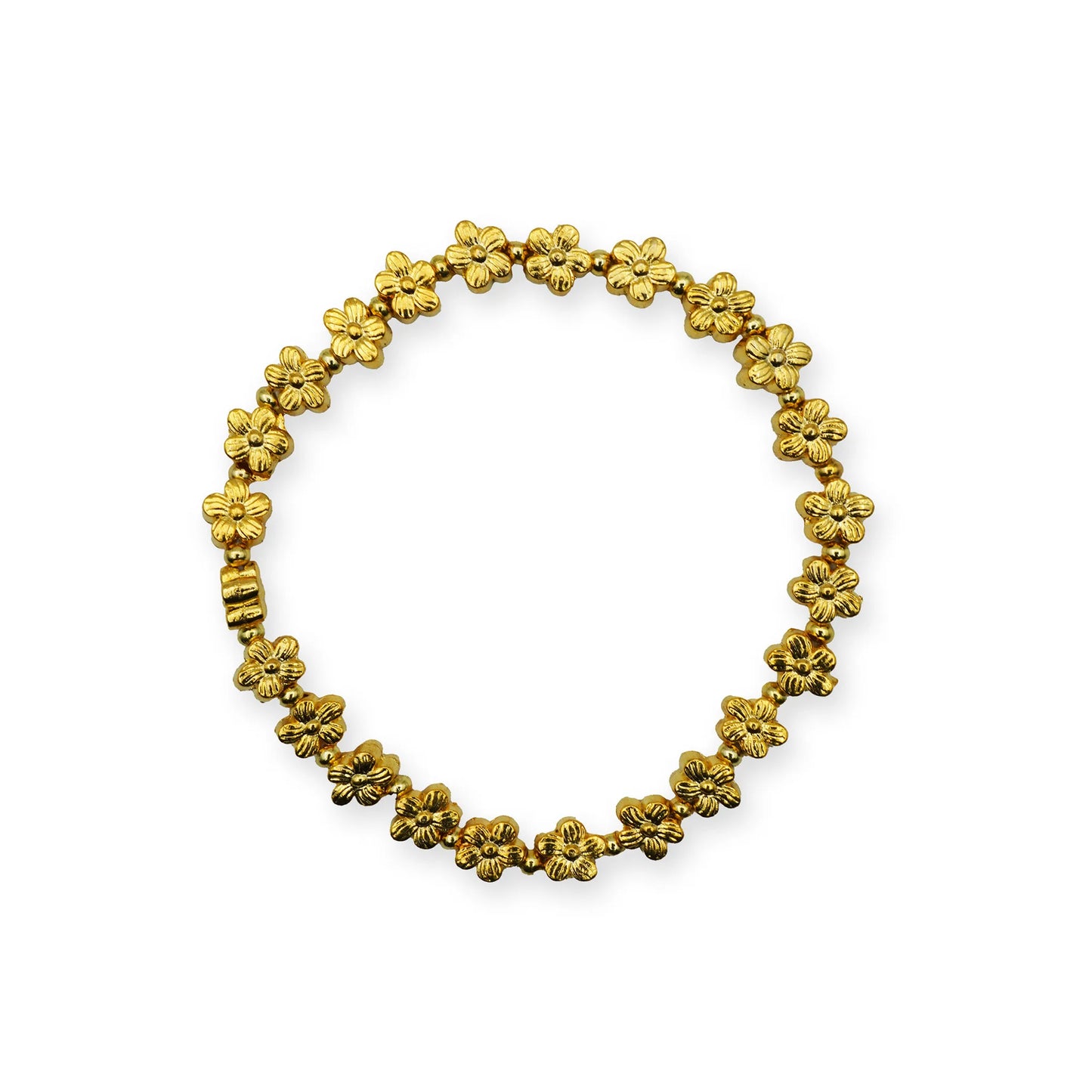 Golden Bloom Stretch Bracelet – Handmade in Bali
