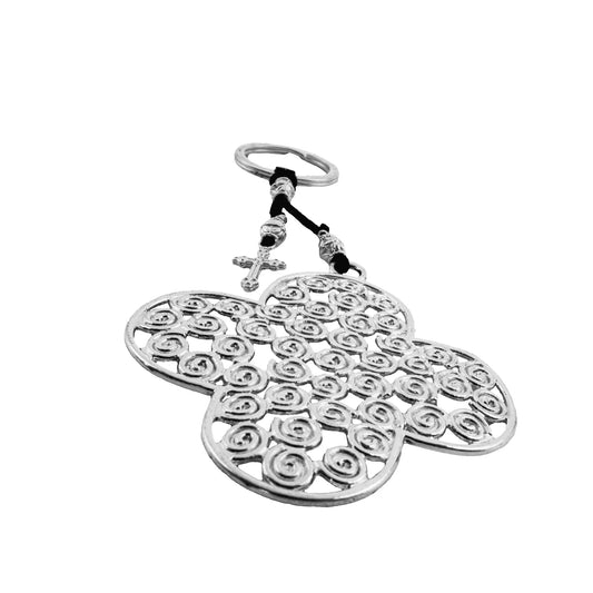 Vintage Spiral Blossom Keychain – Handcrafted Boho Chic Charm
