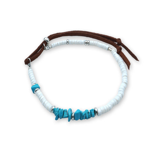 Ocean Spirit Sliding Knot Anklet – Handmade in Bali, Adjustable Boho-Chic Anklet with a Nautical-Inspired Design for a Relaxed Beach Look.