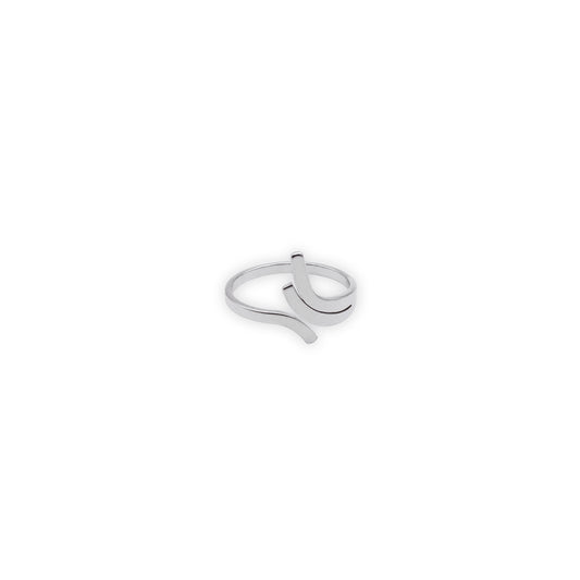 Twist Flow Ring – Adjustable Minimalist Curve in 18K Gold or Silver Plating