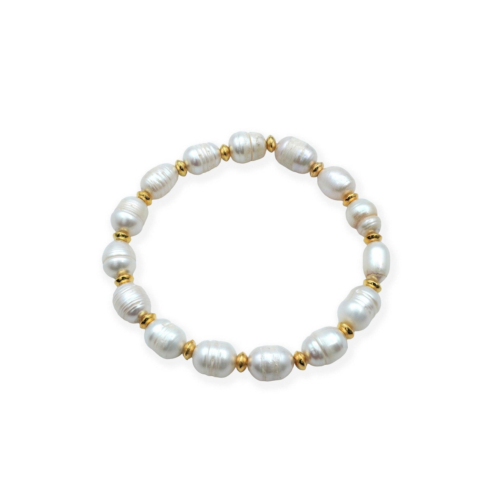 Golden Glow Freshwater Pearl Bracelet - Camins